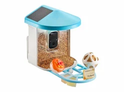 Comida Para Animales De Compañía|Comederos para Aves Inteligente SucceBuy con Cámara, 2K HD, Especies IA, Alimentado por Energía Solar