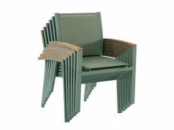 MYLIA Comedores De Jardín|Comedor de jardín aluminio mesa extensible 180/240 y 8 sillones - - NAURU