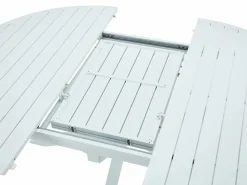 MYLIA Comedor de jardín de aluminio: una mesa extensible + 6 sillas - YOHA de Blanco Online
