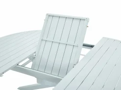 MYLIA Comedor de jardín de aluminio: una mesa extensible + 6 sillas - YOHA de Blanco Online