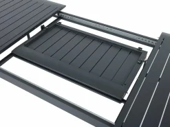 Comedor de jardín de aluminio: una mesa extensible L.205/286,5 cm y 10 sillones apilables - Antracita - MACILA de^MYLIA New