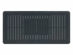 MYLIA Comedor de jardín de aluminio: una mesa extensible L.205/286,5 cm y 6 sillones apilables - Antracita - MACILA de Gris antracita Sale
