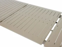 MYLIA Comedores De Jardín|Comedor de jardín de aluminio: una mesa extensible L.205/286.5 cm y 6 sillones apilables - - MACILA de