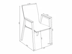 MYLIA Comedores De Jardín|Comedor de jardín de aluminio: una mesa L.150 cm y 6 sillones apilables - Natural claro y antracita - LIOUS de