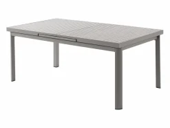 MYLIA Comedores De Jardín|Comedor de jardín de aluminio con mesa extensible 180/240 y 6 sillas - NAURU de
