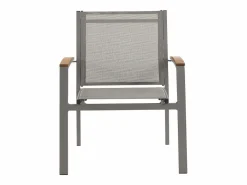 MYLIA Comedores De Jardín|Comedor de jardín de aluminio con mesa extensible 180/240 y 6 sillas - NAURU de
