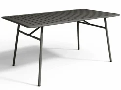 Comedor de jardín de metal una mesa L.160 con 2 sillones y 4 sillas^MYLIA