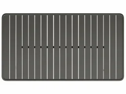 MYLIA Comedor de jardín de metal: Mesa An. 160 cm y 4 sillas apilables Gris antracita Hot