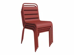 MYLIA Comedores De Jardín|Comedor de jardín de metal: 1 mesa L.160 cm + 4 sillas - - MIRMANDE