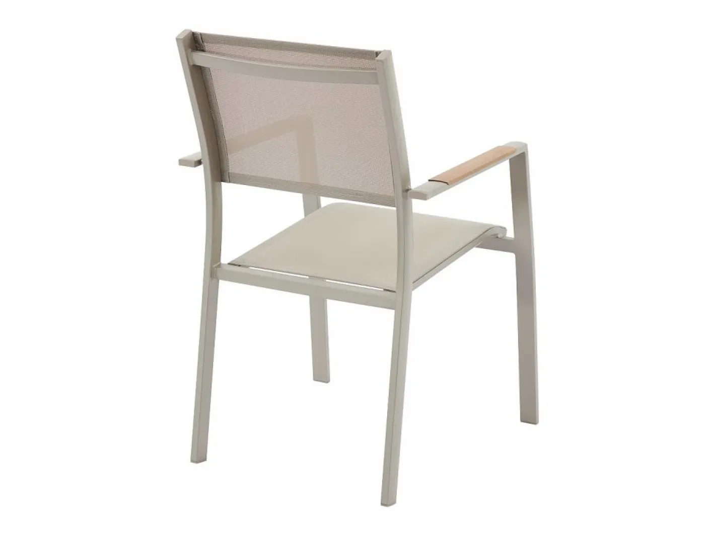 MYLIA Comedores De Jardín|Comedor de jardín de metal: mesa redonda extensible L.150/200 cm y 6 sillones apilables - - YOHA de