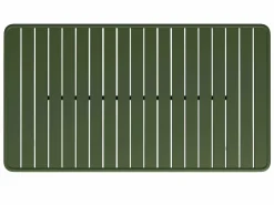 MYLIA Comedor de jardín de metal una mesa L.160 con 2 sillones y 4 sillas Verde Caqui Best