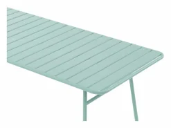 MYLIA Comedor de jardín de metal: 1 mesa de 160 cm y 6 sillas - - BIRMOS Verde almendra Sale