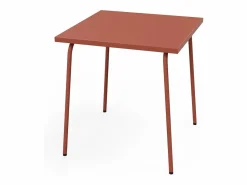 Comedor de jardín de metal - Una mesa de 70 cm y 2 sillas apilables - - MIRMANDE de^MYLIA Sale