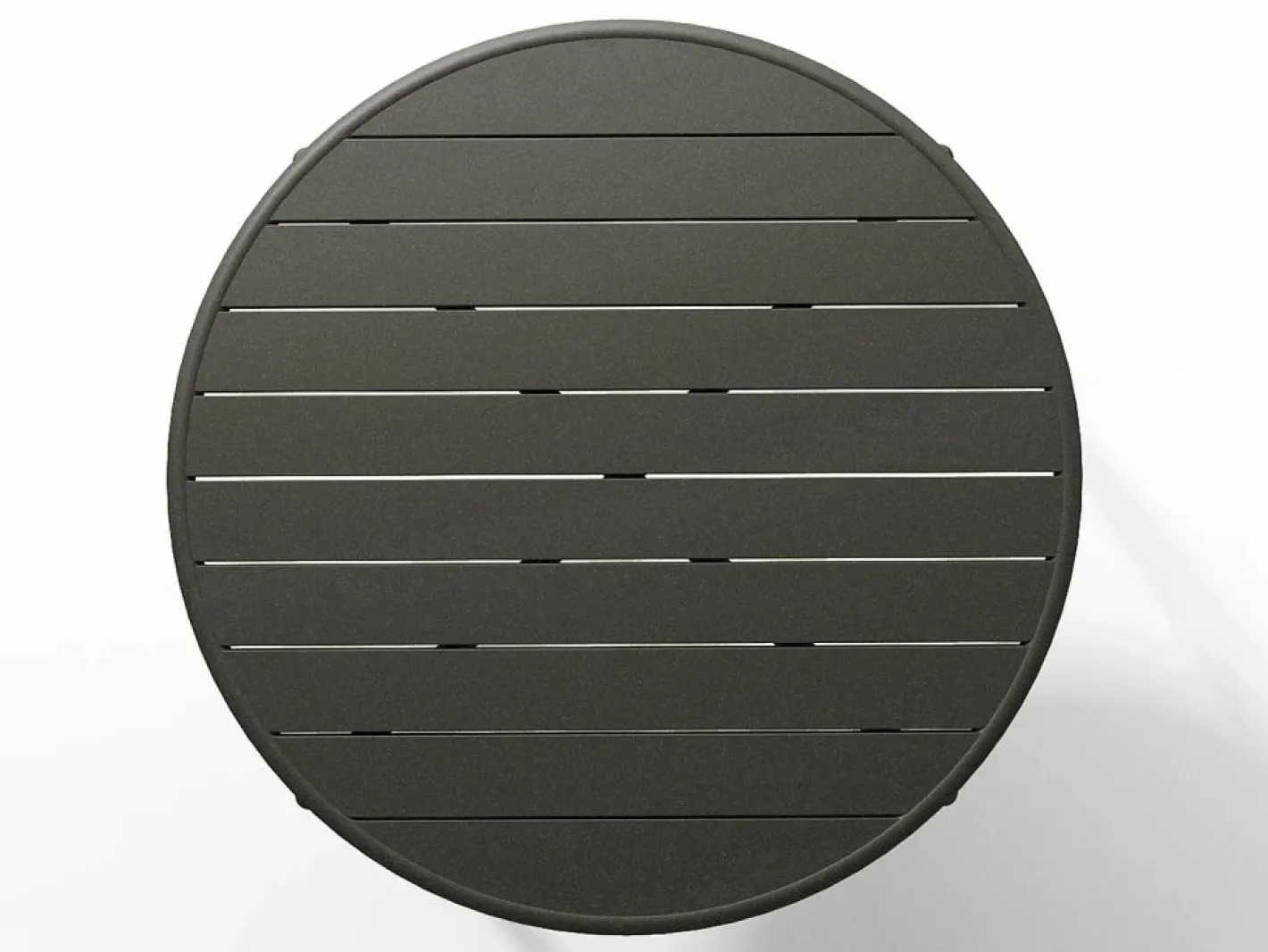 MYLIA Comedor de jardín de metal 1 mesa y 4 sillones apilables - MIRMANDE Gris antracita Outlet