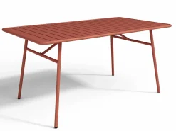 Comedor de jardín de metal una mesa L.160 con 2 sillones y 4 sillas^MYLIA Clearance