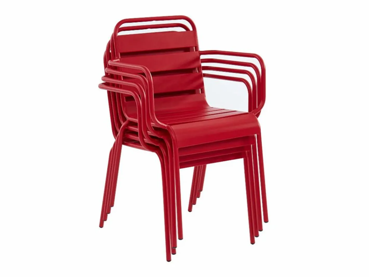 Comedor de jardín de metal 1 mesa, 6 sillones - MIRMANDE^MYLIA New