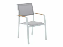MYLIA Comedores De Jardín|Comedor de jardín extensible aluminio poliwood L.170 / 230 cm y 6 sillas Gris MACILA