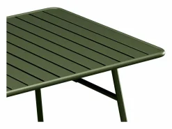 MYLIA Comedor de jardín metal mesa y 8 sillas apilables - Verde - MIRMANDE de Caqui Online