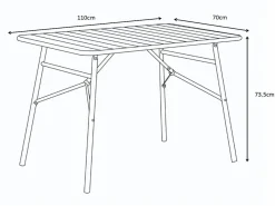 Comedor de jardín plegable de metal: Una mesa L.110 cm + 4 sillas - Verde caqui - MIRMANDE de^MYLIA Best