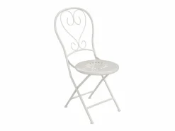 Comedor de jardín plegable de metal estilo hierro forjado - una mesa D.60 cm y 2 sillas - - GUERMANTES de^MYLIA Hot