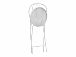 Comedor de jardín plegable de metal estilo hierro forjado - una mesa D.60 cm y 2 sillas - - GUERMANTES de^MYLIA Hot