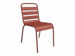 MYLIA Comedores De Jardín|Comedor jardín de metal mesa y 2 sillas apilables - MIRMANDE