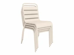 MYLIA Comedores De Jardín|Comedor jardín metal - una mesa D.60cm y 2 sillas apilables - - MIRMANDE