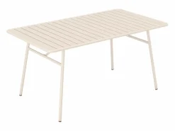 Comedor jardín metal - una mesa de 160 cm y 4 sillas apilables color - MIRMANDE^MYLIA