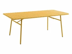 MYLIA Comedor jardín metal Mesa An. 160 cm y 4 sillas - Amarillo - MIRMANDE Mostaza Online