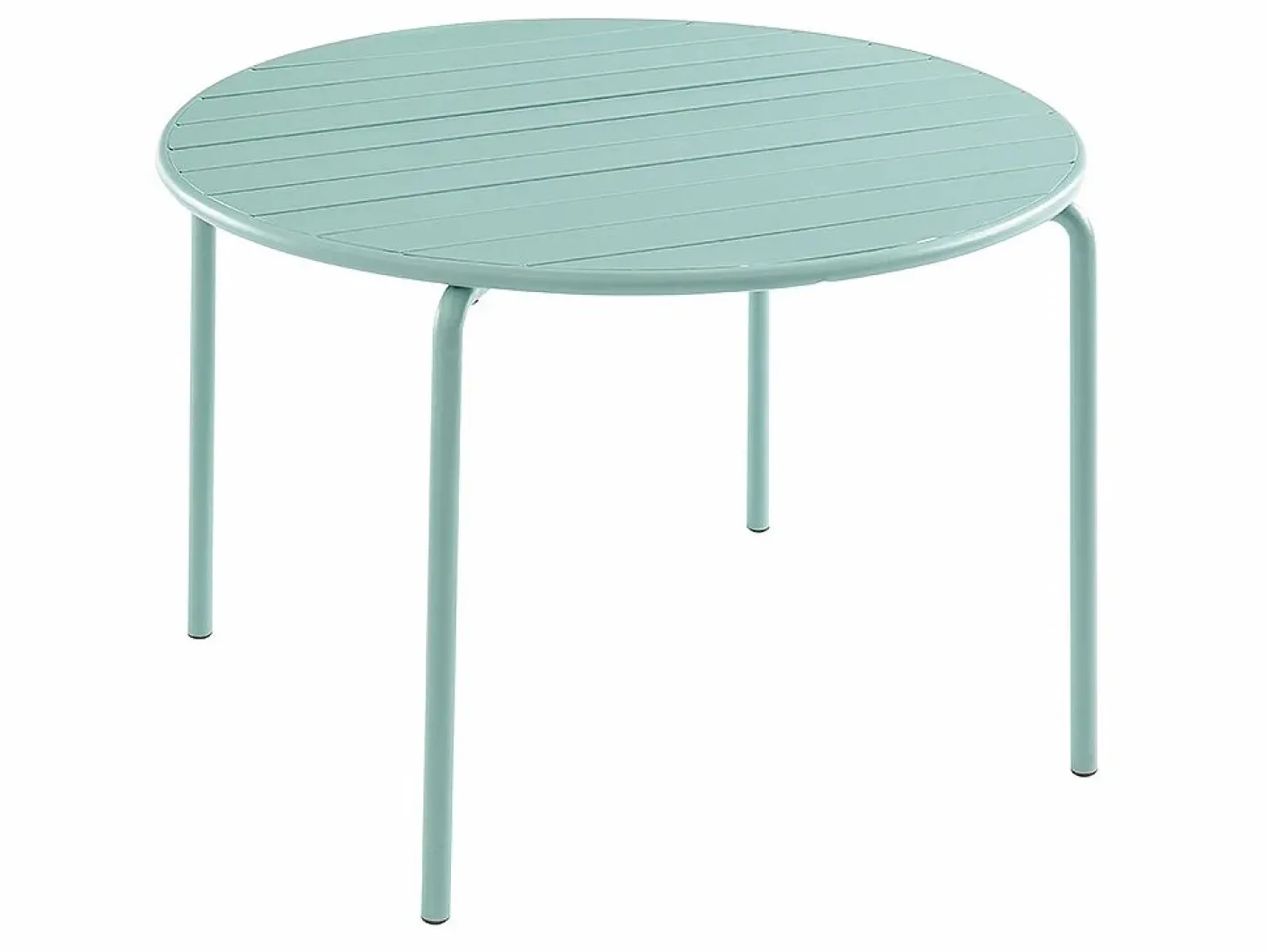 MYLIA Comedor jardín metal mesa+4sillas apilables Verde - MIRMANDE Verde almendra Best