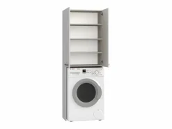 TOPESHOP COMO - Mueble para lavadora de estilo moderno - 183x64x30 - 2 puertas+4 baldas Blanco Online