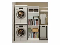 TOPESHOP COMO - Mueble para lavadora y secadora - Mueble ahorraespacio - Blanco New