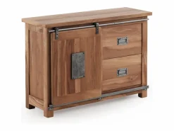 Cómoda|Comoda de madera maciza de acacia reciclada