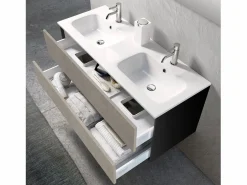 Composición de baño doble lavabo 4 piezas IGEA Havana piedra Beige Online