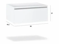 Mueble De Baño Con Doble Lavabo|Composición de lavabo doble ASTRA de 9 piezas en nogal/havana piedra