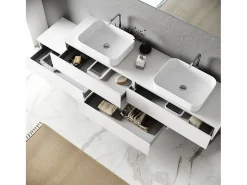 Mueble De Baño Con Doble Lavabo|Composición lavabo doble 9 piezas ASTRA Havana