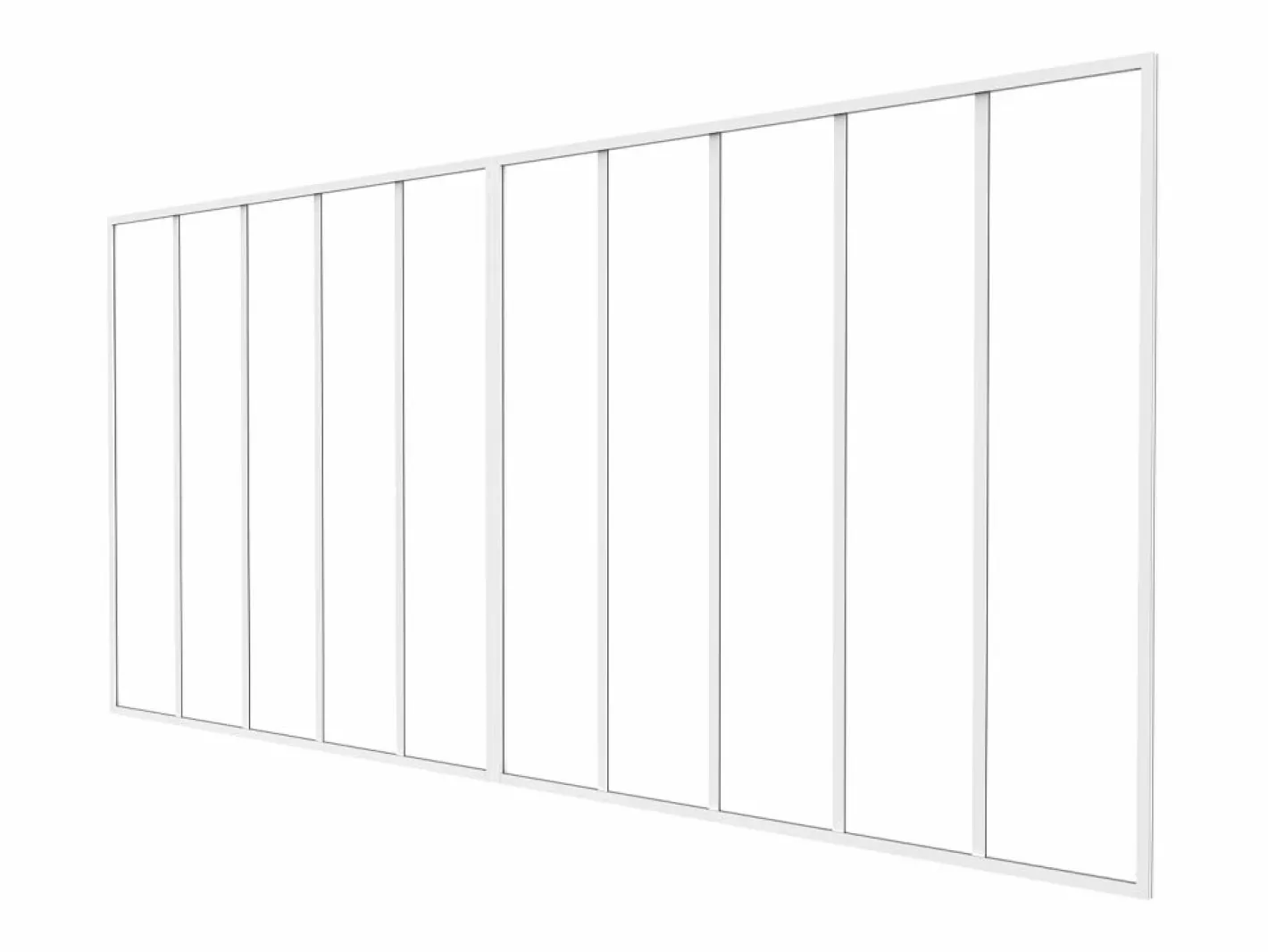 Vente-unique Conector para cristalera de aluminio Alt. 130 cm TOLLESON Blanco Discount