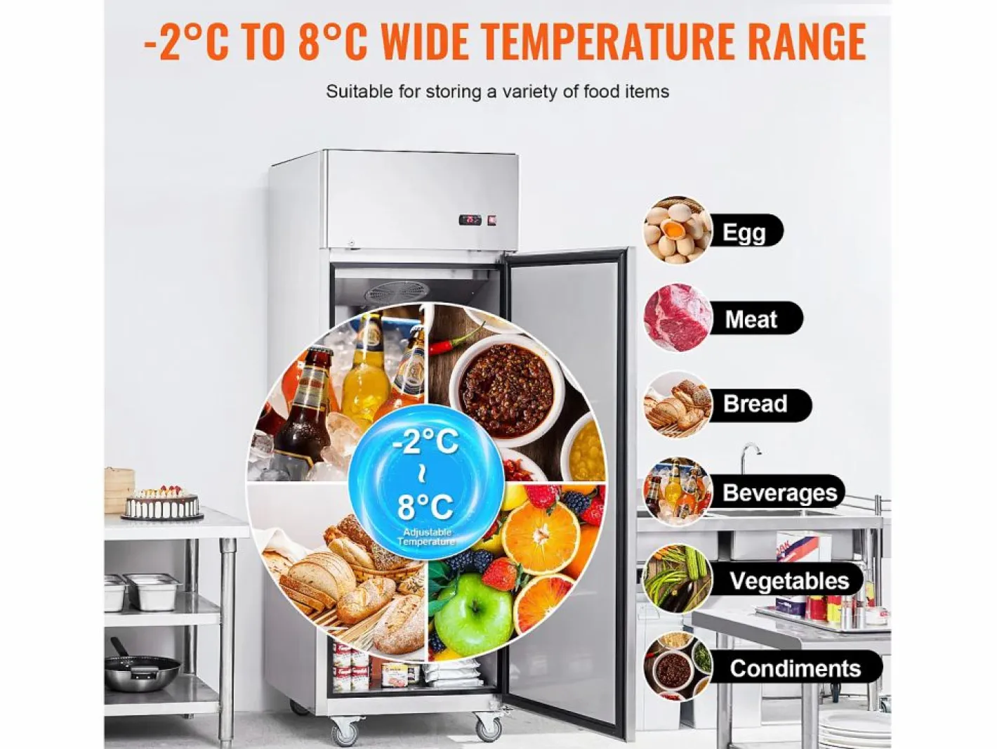 Congelador Comercial SucceBuy 570 L Vertical 1 Puerta^ Hot