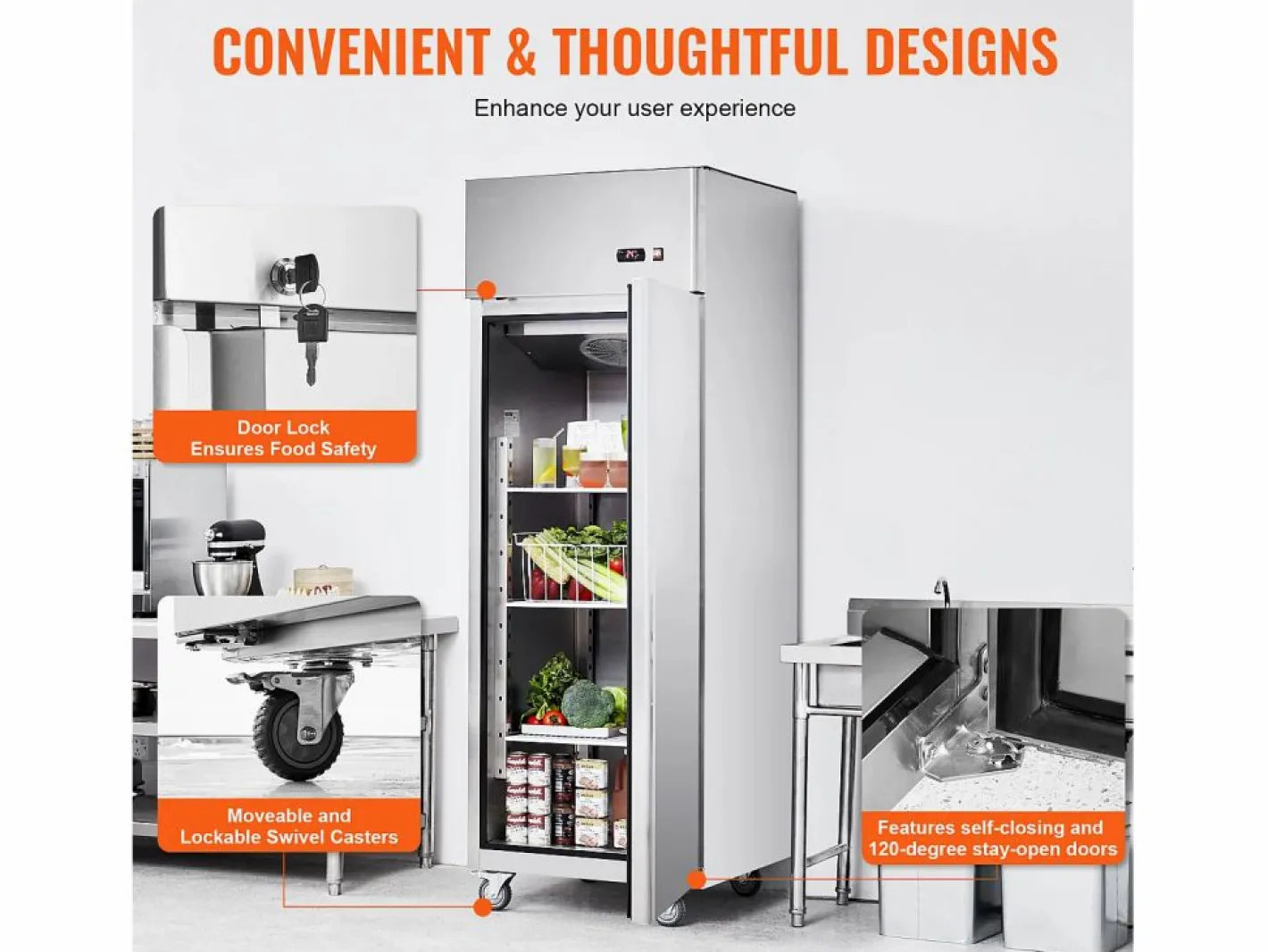Congelador Comercial SucceBuy 570 L Vertical 1 Puerta^ Hot
