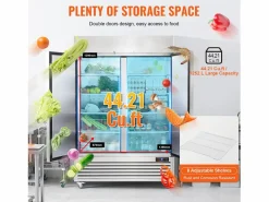 Electrodomésticos De Frío|Congelador Comercial SucceBuy 1 100 L Vertical 2 Puertas