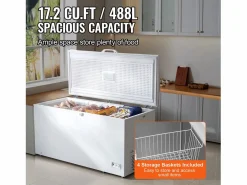 Congelador Horizontal SucceBuy de 488 L con 4 Cestas Blanco Online