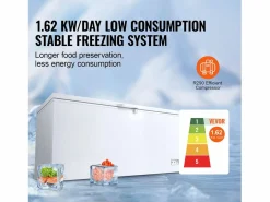 Congelador Horizontal SucceBuy de 488 L con 4 Cestas Blanco Online