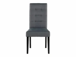 Vente-unique Conjunto 2 sillas VILLOSA - Tela y Patas de madera Gris New