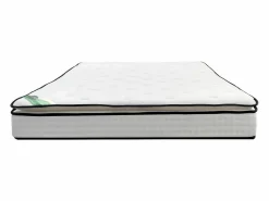NATUREA Conjunto 180 x 200 cm King size base tapizada + colchón de muelles ensacados 7 zonas - TAREVO de Blanco Best