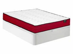 Ysmée Conjunto 160 x 200 cm queen size canapé abatible + colchón de muelles ensacados - JUBIA de Blanco Clearance