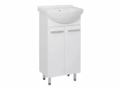 Conjunto para baño de pie, 45 cm, armario con lavabo, columna, semicolumna Lupo^ New