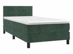 Conjunto Boxspring - 90x200 cm + Somieres + colchón terciopelo oscuro ES39591^ Clearance