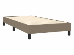 Conjunto Boxspring - 90x190 cm + colchón tela gris taupe ES367757 Topo