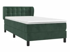 Conjunto Boxspring - 90x200 cm + Somieres + colchón terciopelo oscuro ES39600 Verde Outlet