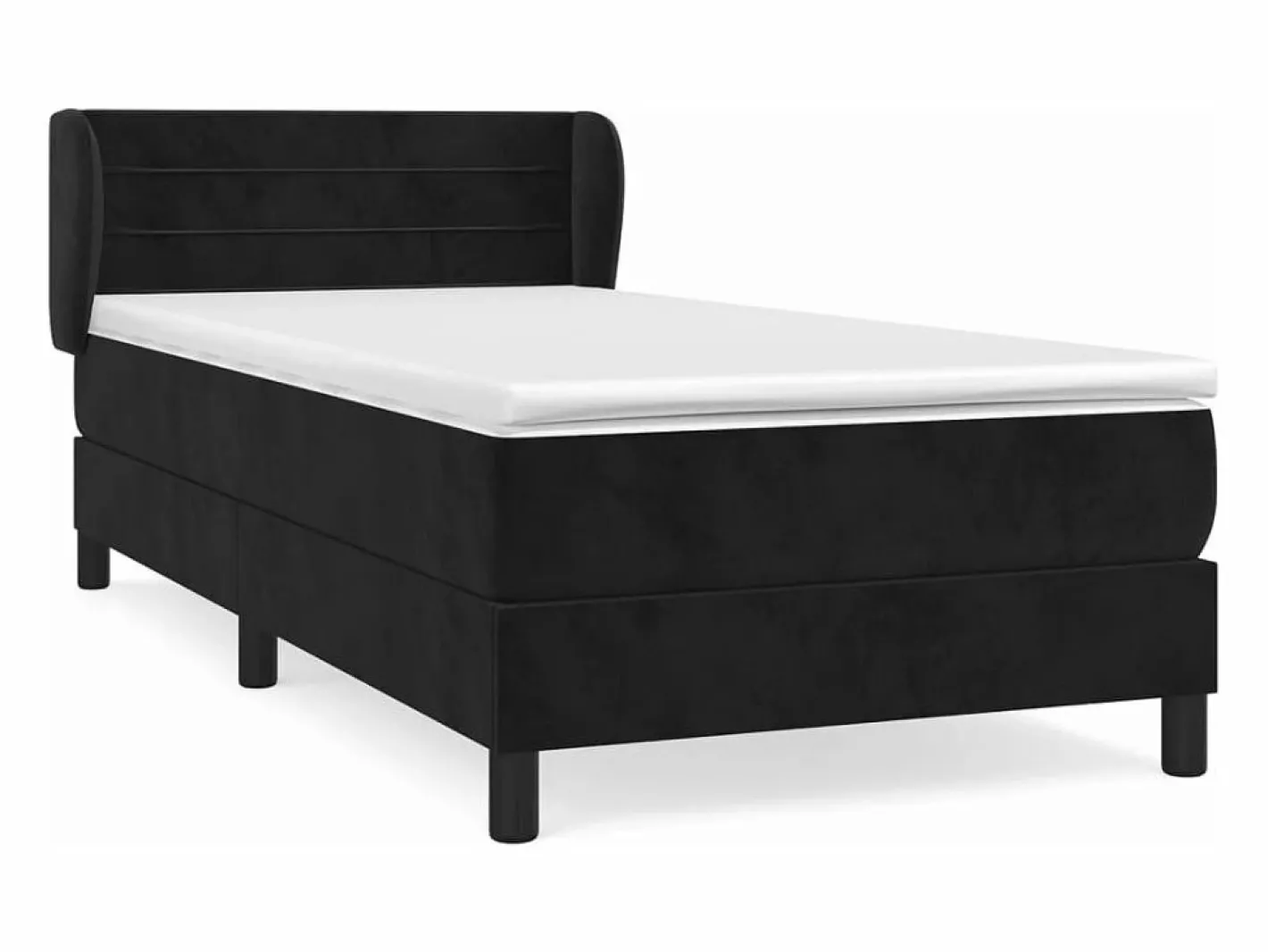 Conjunto Boxspring - 80x200 cm + colchón terciopelo ES688975 Negro Online